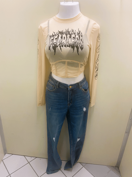 Fearless tee and jeans